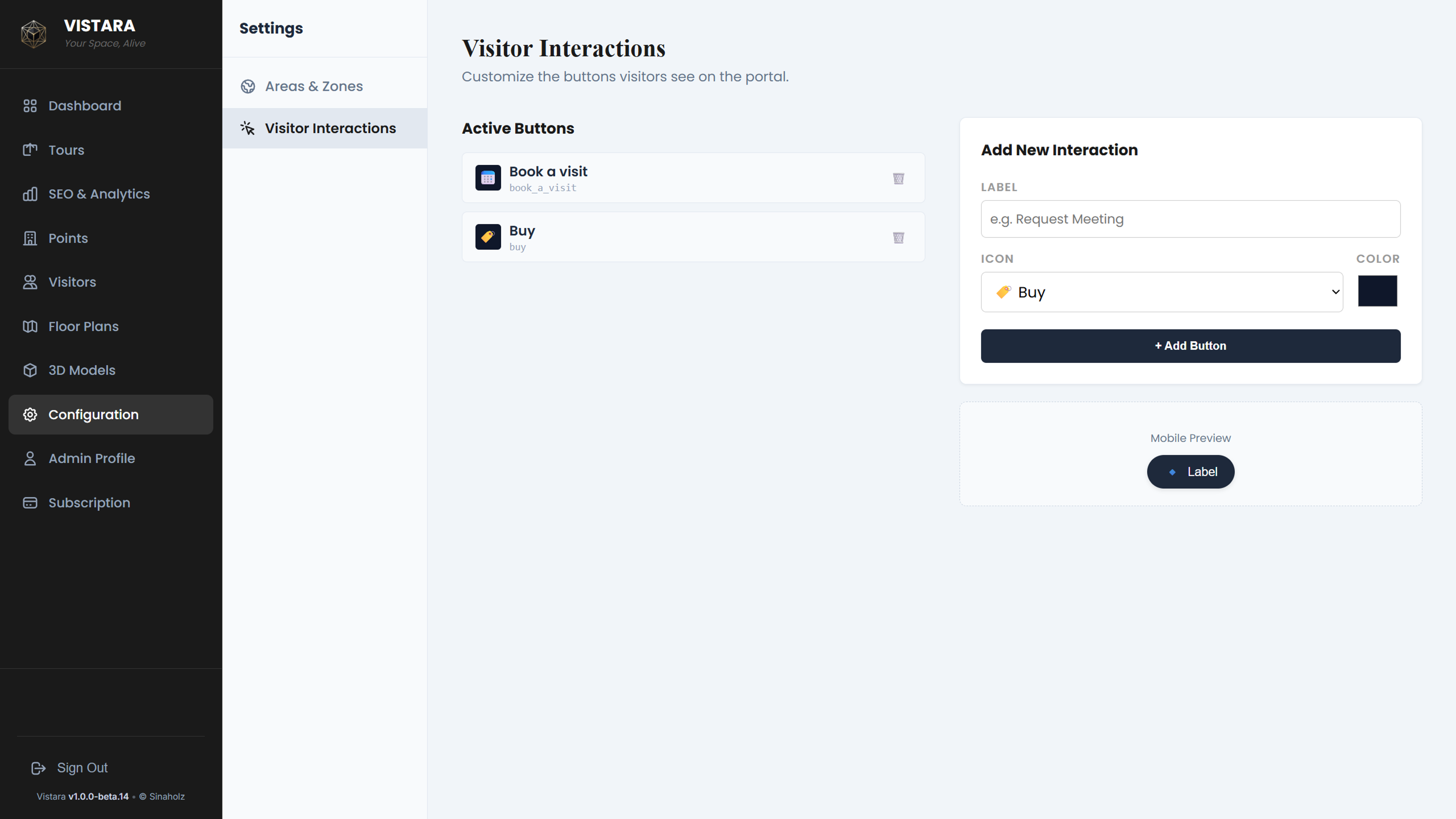 Interaction Buttons Customization